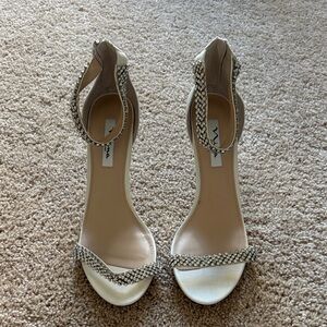 Nina Silver Strappy Heels